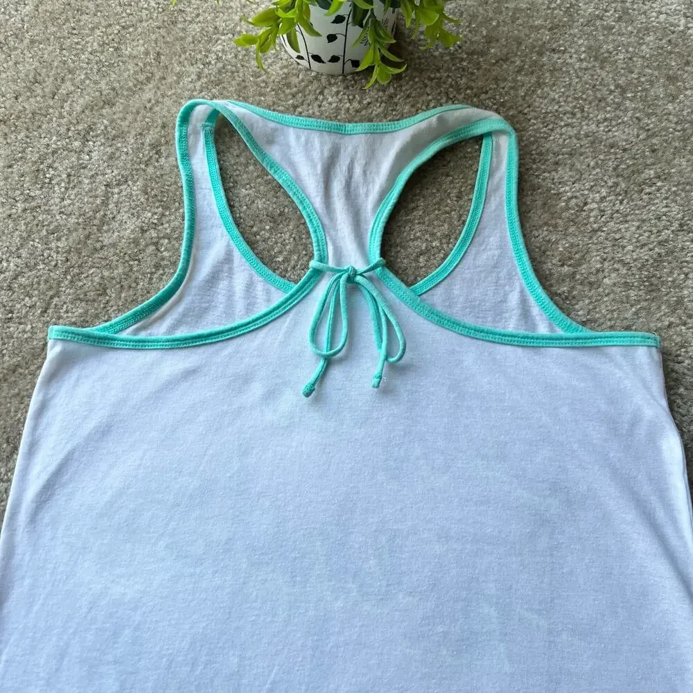 Justice White and Light Gray Racerback Graphic Tank Tops Set of 2 Size: 16